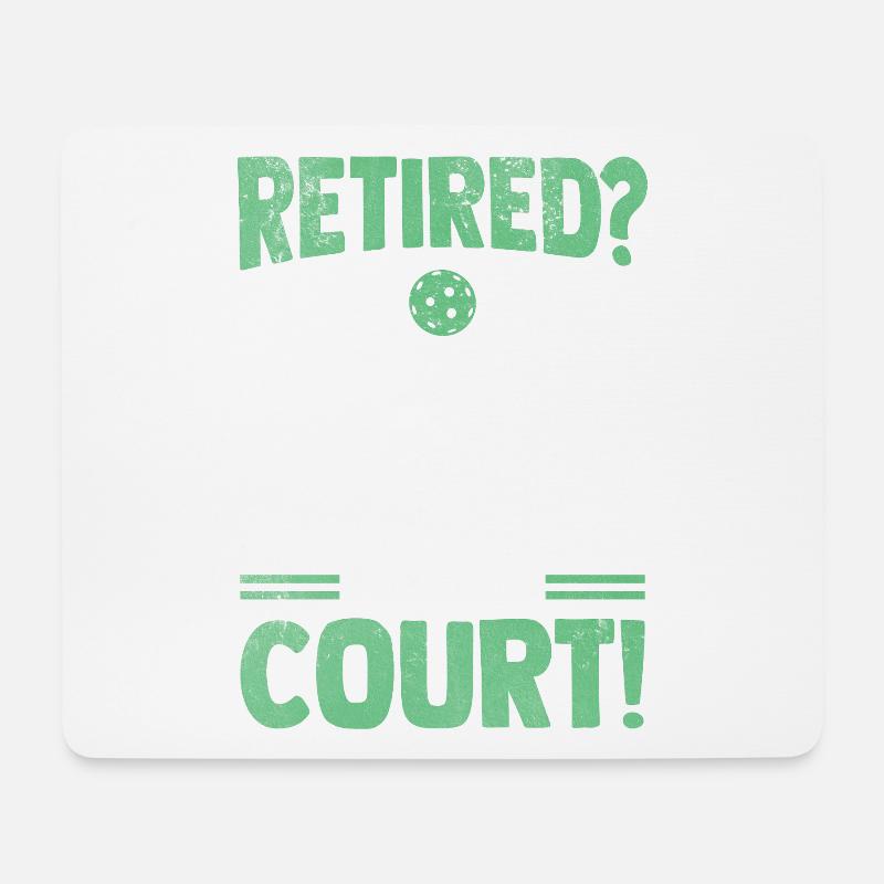 Ruhestand Opa Oma Pickleball Spieler Geschenk - Mousepad (Querformat) - Weiß