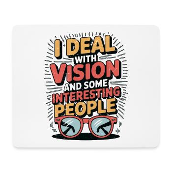 Optometrist I Deal With Vision Eye Doctor Optician - Mousepad (Querformat) - Weiß - Vorne