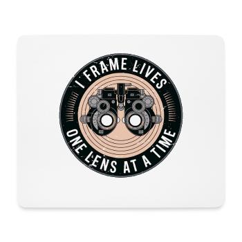 Optometrist I Frame Lives One Lens Ophthalmology - Mousepad (Querformat) - Weiß - Vorne