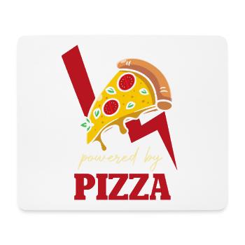 Power Pizza Blitz-Logo - Mousepad (Querformat) - Weiß - Vorne