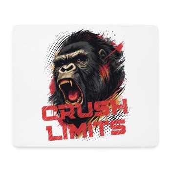 Crush Limits - Gorilla Motivation - Mousepad (Querformat) - Weiß - Vorne