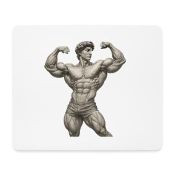 Portrait Musculaire Vintage - Tapis de souris (format paysage) - blanc - Devant