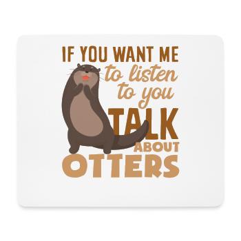 Seeotter Gespräch Über Otter - Mousepad (Querformat) - Weiß - Vorne