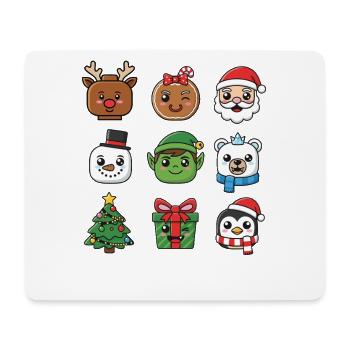 Noël Blocs de construction Chefs Jeunesse Enfant Noël - Tapis de souris (format paysage) - blanc - Devant