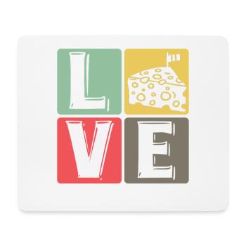 CheeseLove Pop Art Square - Mouse Pad (horizontal) - white - Front