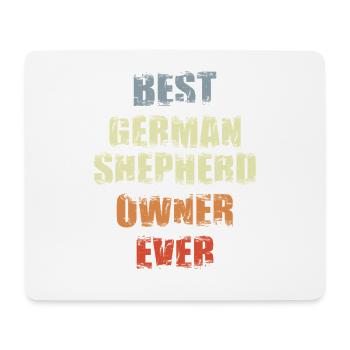 Bester Schäferhund Besitzer aller Zeiten - Mousepad (Querformat) - Weiß - Vorne