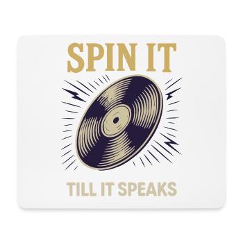 Dreh es, bis es spricht Liebhaber von Vinyl-Schallplatten - Mousepad (Querformat) - Weiß - Vorne
