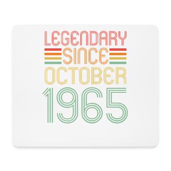 Legendary since October 1965, Retro, Birthday - Mouse Pad (horizontal) - white - Front