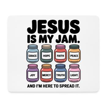 Jesus Is My Jam Hope Grace Faith Peace - Mouse Pad (horizontal) - white - Front