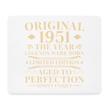 Original 1951 Jahrgang 75. Geburtstag - Mousepad (Querformat) - Weiß - Vorne