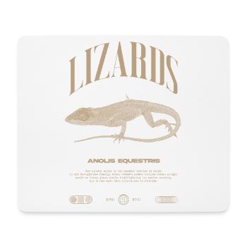 Cuban Knight Anole Reptile Keeper Lizard - Mouse Pad (horizontal) - white - Front