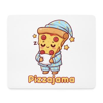 drôle pizza pyjama pizza dessin animé - Tapis de souris (format paysage) - blanc - Devant