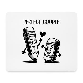 Happy Pencil And Eraser Cartoon Design - Mouse Pad (horizontal) - white - Front