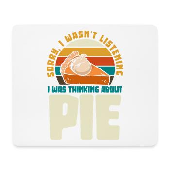 Pie Thinker Meme: I Think of Cake - Mouse Pad (horizontal) - white - Front