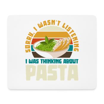 I thought of pasta retro design - Mouse Pad (horizontal) - white - Front