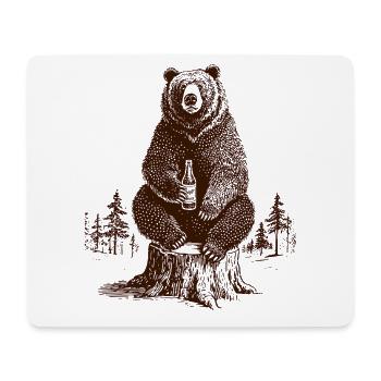 Beer Bear - Mouse Pad (horizontal) - white - Front