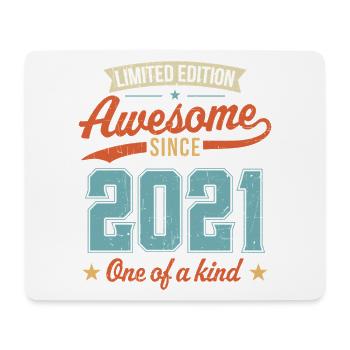 Genial seit 2021 - Mousepad (Querformat) - Weiß - Vorne