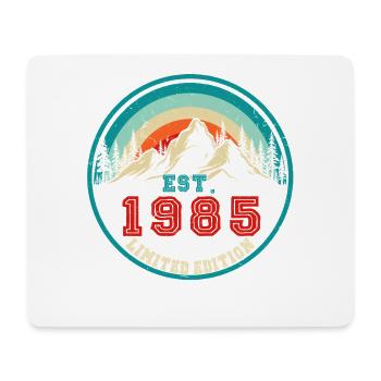 1985 Vintage Vintage Rétro Cadeau d’anniversaire - Tapis de souris (format paysage) - blanc - Devant