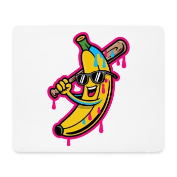 Banana Cartoon Baseball Humor - Mousepad (Querformat) - Weiß - Vorne
