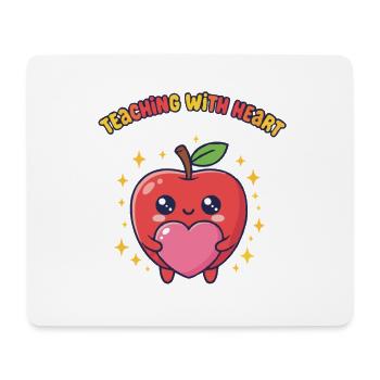 Love Teaching Heart Quote Teacher - Mouse Pad (horizontal) - white - Front