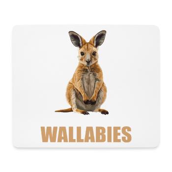 Wallabies Wallaby - Tapis de souris (format paysage) - blanc - Devant