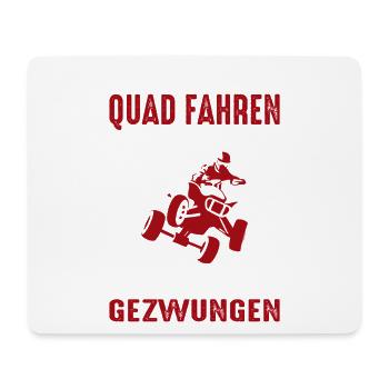 Zum Quad Fahren Geboren Zur Schule Gezwungen - Mousepad (Querformat) - Weiß - Vorne