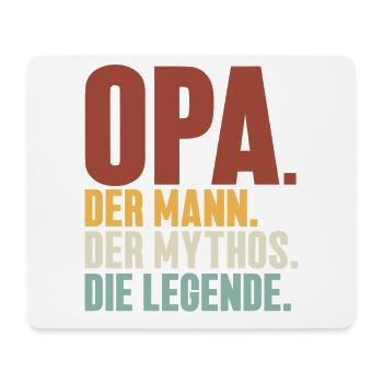Opa Der Mann Der Mythos Die Legende - Mousepad (Querformat) - Weiß - Vorne