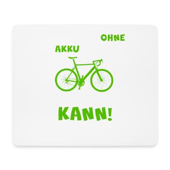 Gravel Bike Rennrad OHNE MOTOR Spruch Anti E-Bike - Mousepad (Querformat) - Weiß - Vorne