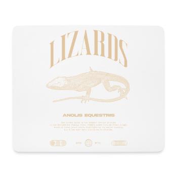 Cuban Knight Anole Reptile Keeper Lizard - Mouse Pad (horizontal) - white - Front