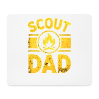 Scout papa feu de camp, drôle de père en plein air - Tapis de souris (format paysage) - blanc - Devant