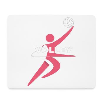 Modern volleyball training shirt - Mouse Pad (horizontal) - white - Front