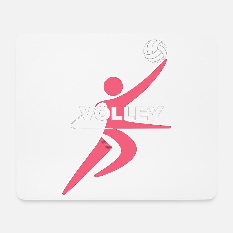 Modernes Volleyball Training Shirt - Mousepad (Querformat) - Weiß