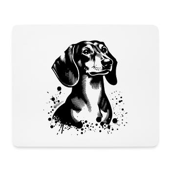 Dackel - Mousepad (Querformat) - Weiß - Vorne