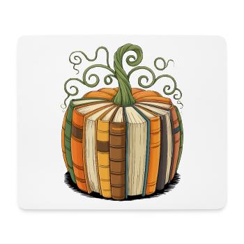 Book Pumpkin for Bookworms Pumpkin Books - Mouse Pad (horizontal) - white - Front