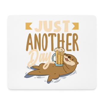 Seeotter Cartoon Lustiges Wortspiel Otter - Mousepad (Querformat) - Weiß - Vorne