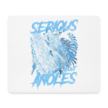 Ernsthaft über den kubanischen Ritter Anolis Reptilienhalter - Mousepad (Querformat) - Weiß - Vorne