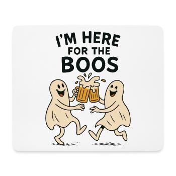 Ich bin hier für die Buhrufe Lustiger Geisterspruch - Mousepad (Querformat) - Weiß - Vorne