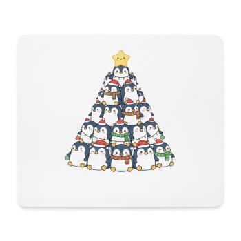 Funny Penguin Christmas Tree Christmas Fir Trees - Mouse Pad (horizontal) - white - Front