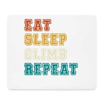 Eat Sleep Climb Repeat Design - Mousepad (Querformat) - Weiß - Vorne