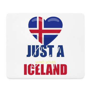 Iceland Heart Love Tea - Mouse Pad (horizontal) - white - Front