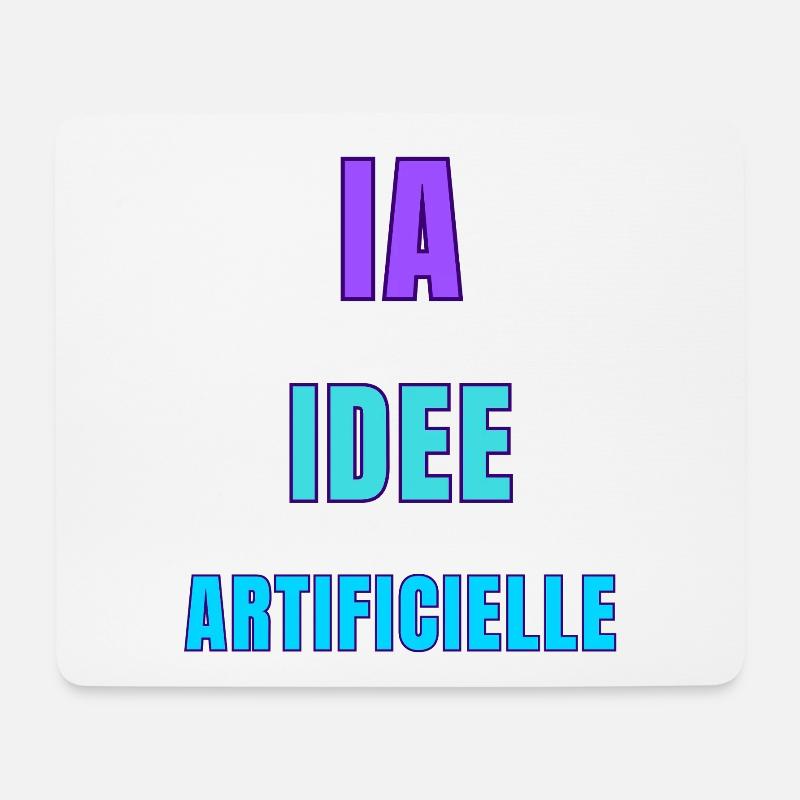 AI Artificial Idea - Mouse Pad (horizontal) - white