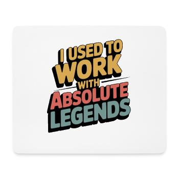 Funny Retro I Used To Work With Legend - Mouse Pad (horizontal) - white - Front
