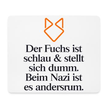 STATEMENT GEGEN RECHTS - Mousepad (Querformat) - Weiß - Vorne