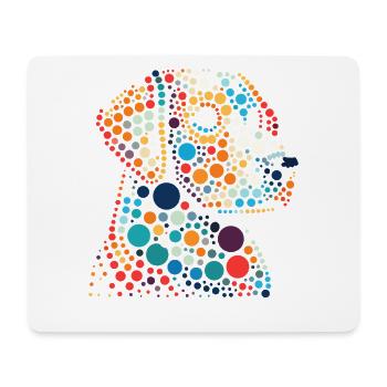 Chemise tachetée Vibrant Dot Skull Portrait - Tapis de souris (format paysage) - blanc - Devant