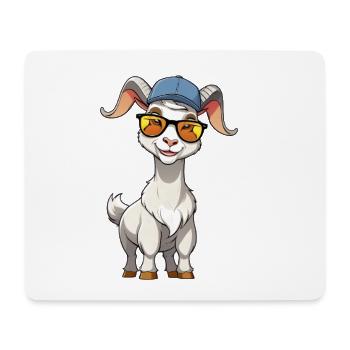 Cap Goat Lunettes de soleil - Tapis de souris (format paysage) - blanc - Devant