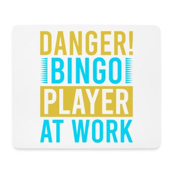Bingo Game Danger Bingo Player At Work Bingo - Mouse Pad (horizontal) - white - Front