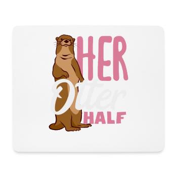 Seeotter Cartoon Ihr Otter Halb - Mousepad (Querformat) - Weiß - Vorne