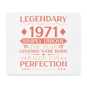 1971 Vintage Born Vintage - 55ème anniversaire - Tapis de souris (format paysage) - blanc - Devant