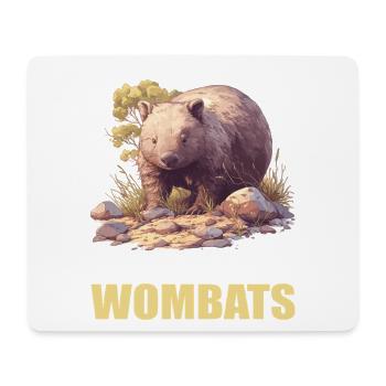 Wombats Wombat - Mousepad (Querformat) - Weiß - Vorne