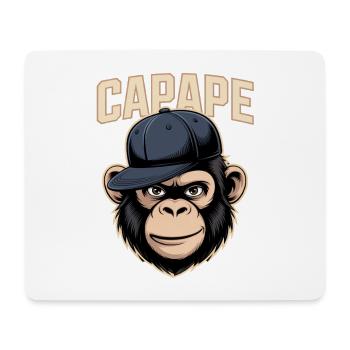 CAPAPE Affe Mit Cap Streetstyle Urban Vibe - Mousepad (Querformat) - Weiß - Vorne